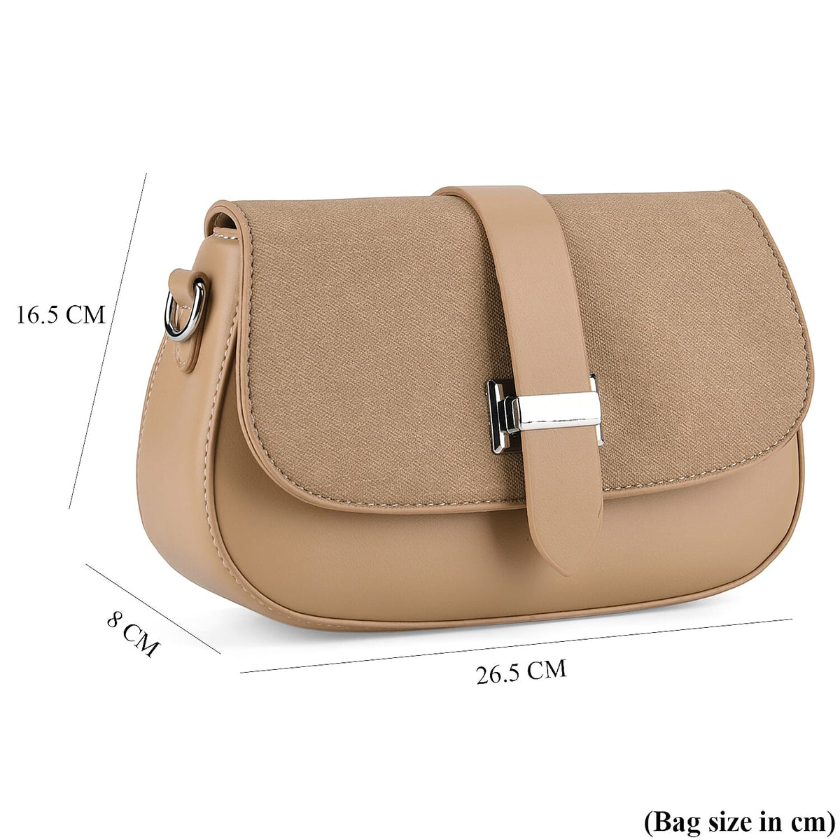 Two-Tone Saddle Bag With Crossbody Strap V32513836 9