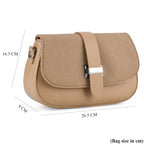 Two-Tone Saddle Bag With Crossbody Strap