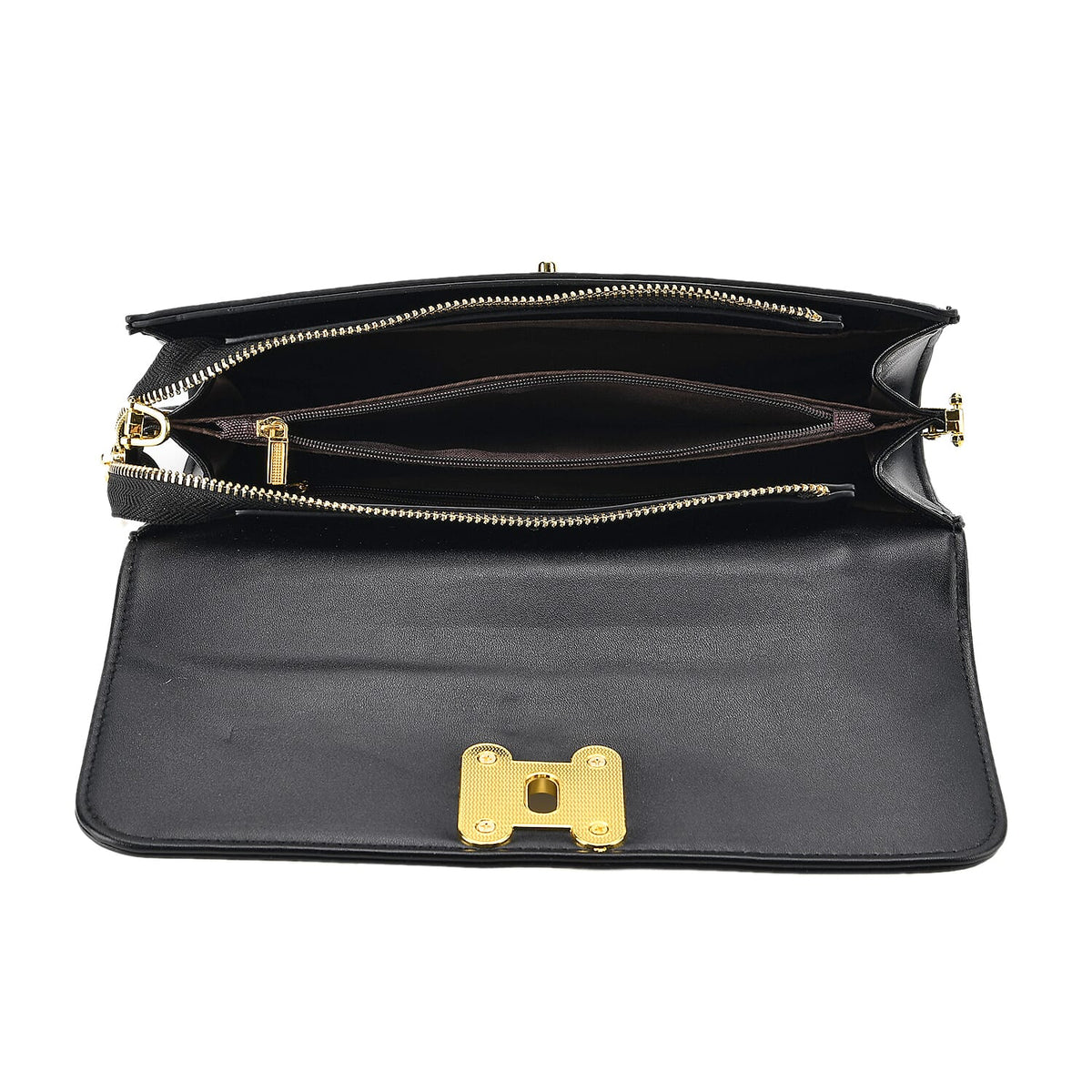 Abstract Print Two-Tone Wallet Crossbody Bag with Chain Strap V32516224 6