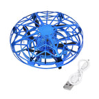 UFO Flying Ball with LED Light with Rechargeable Battery - Blue
