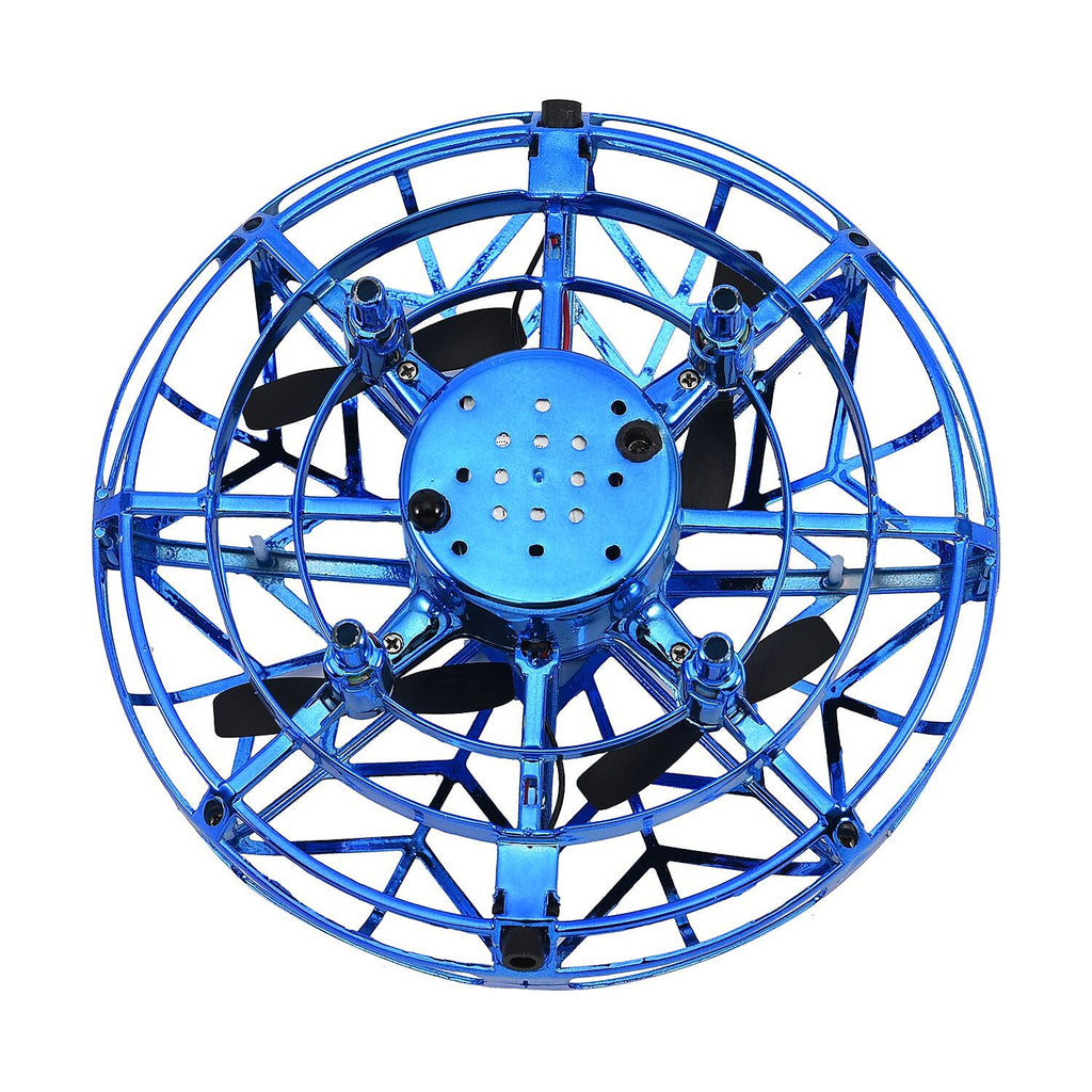 UFO Flying Ball with LED Light with Rechargeable Battery - Blue