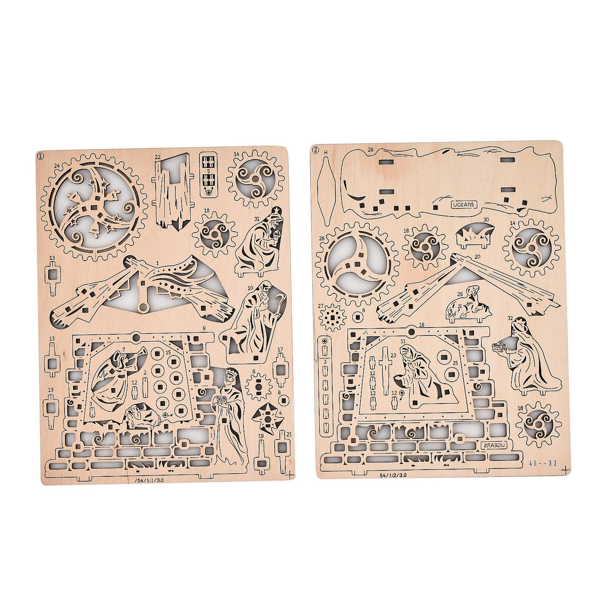 UGears Mechanical Nativity Wooden Model Kit 6003588 0