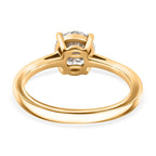 UNMISSABLE MEGA DEAL - Moissanite Solitaire Ring in 14K Yellow Gold Plated Sterling Silver 1.00 Ct.