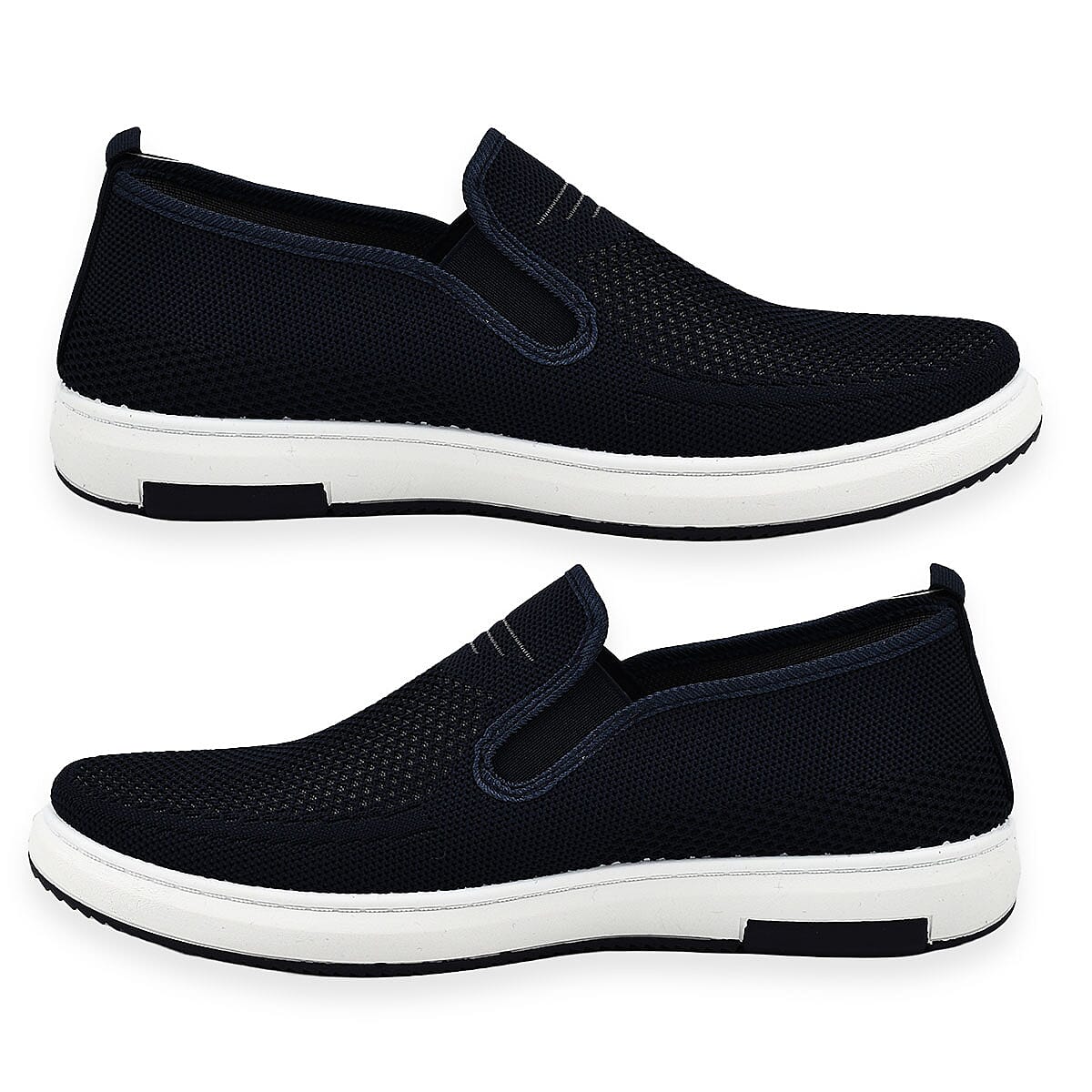 URBAN JACKS Mens Darwin Canvas Shoes (Size 10) - Navy 7765277 3