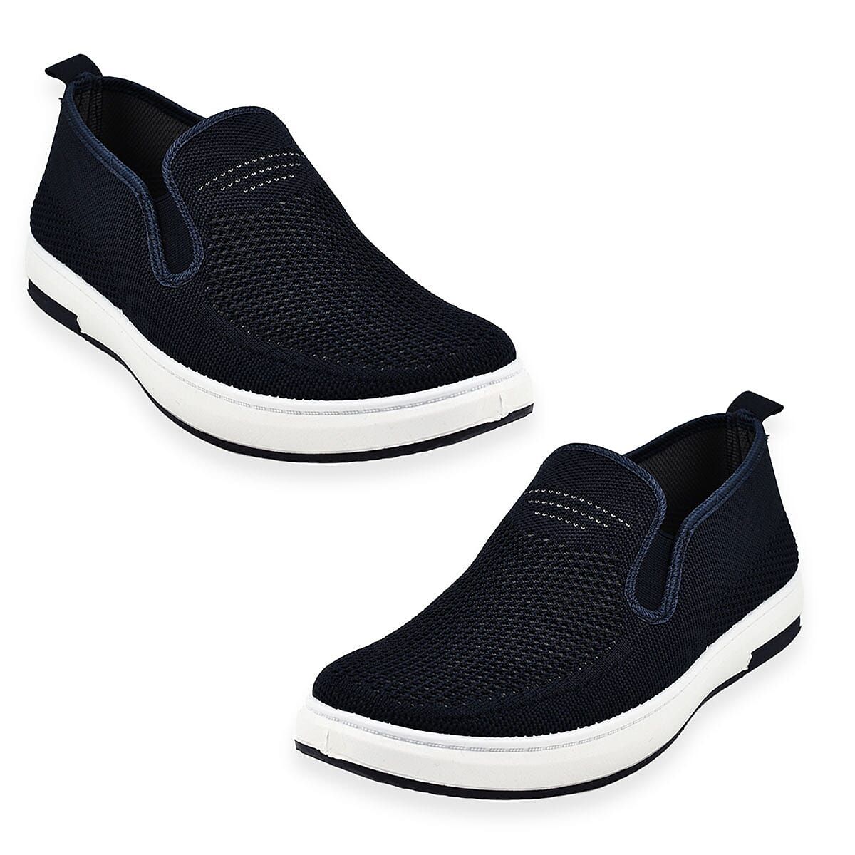 URBAN JACKS Mens Darwin Canvas Shoes (Size 10) - Navy 7765277 4