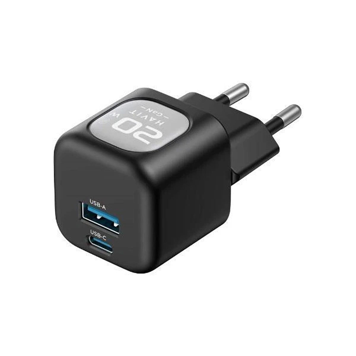 USB - A &amp; C Two Port Fast UK Charger (20W) - Black 8087925 0