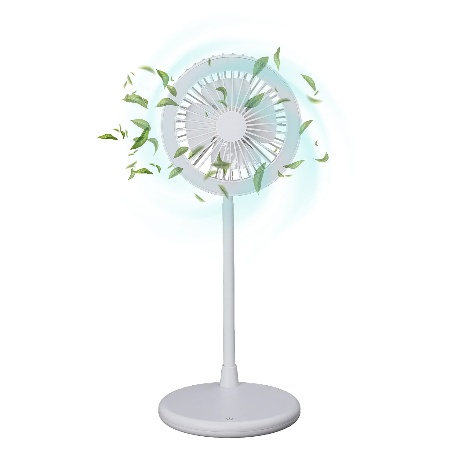 Foldable Desk Fan with LED Light - White 3744940 0