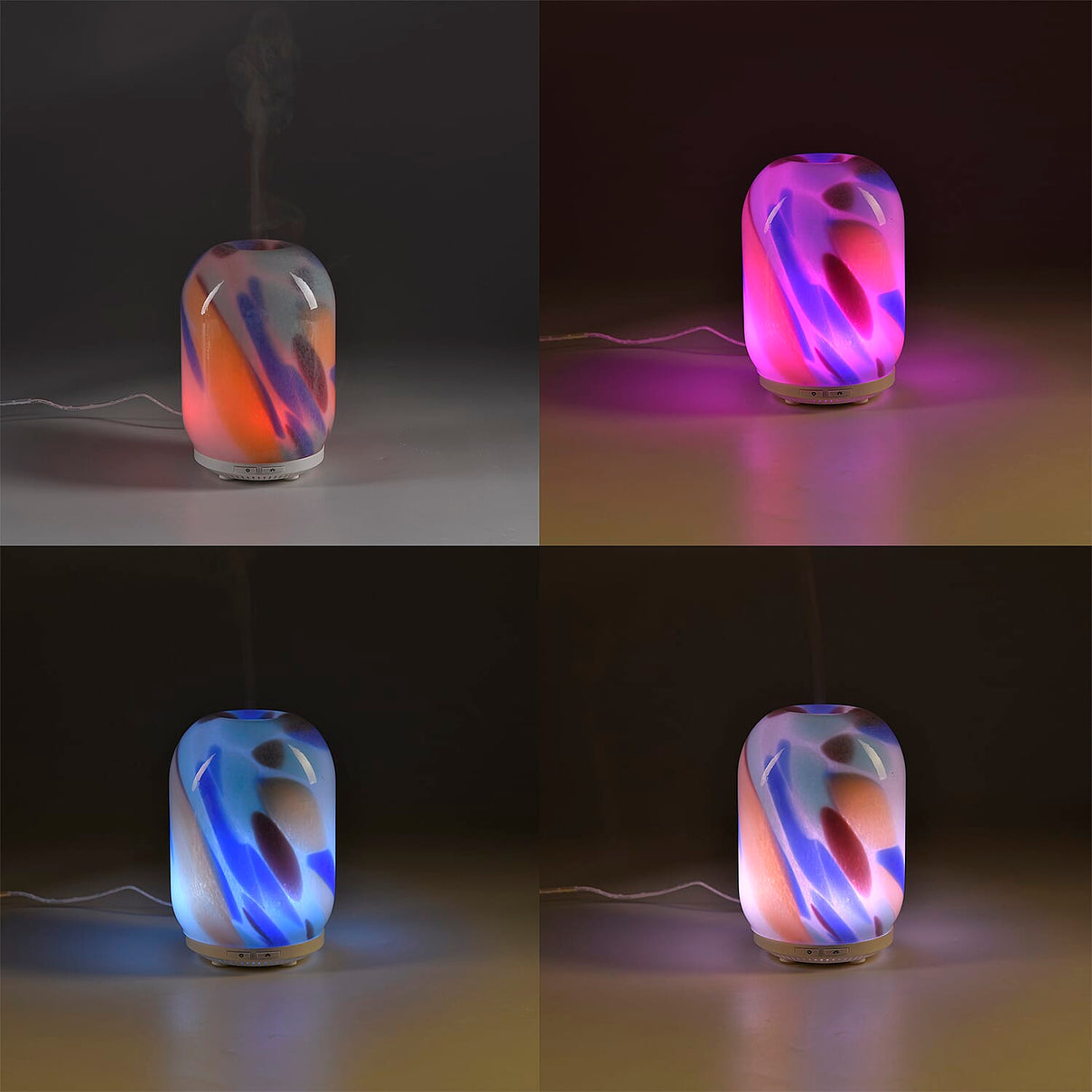 Ultrasonic Aroma Diffuser with 10 Fragrancel Oils &amp; Changing LED Lights (Power 5W) - 120ml 7829229 5