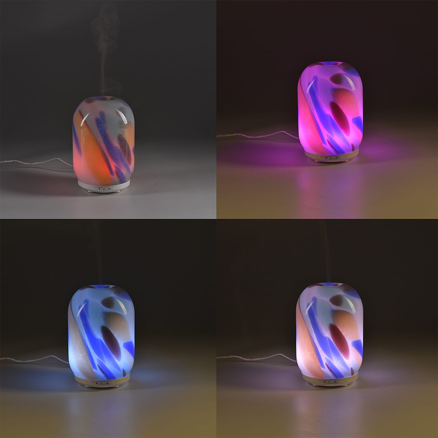 Ultrasonic Aroma Diffuser with 10 Fragrancel Oils &amp; Changing LED Lights (Power 5W) - 120ml 7829229 5