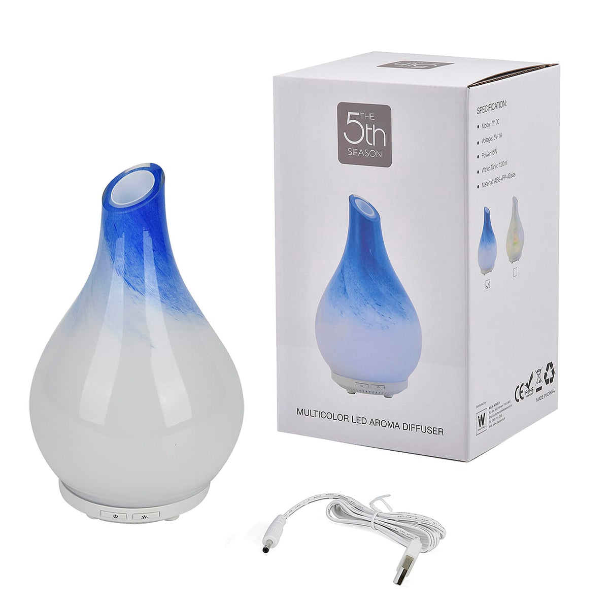 Ultrasonic Aroma Diffuser with 10 Fragrance Oils (Power 5W) - 120ml - LED Colors 7829228 3
