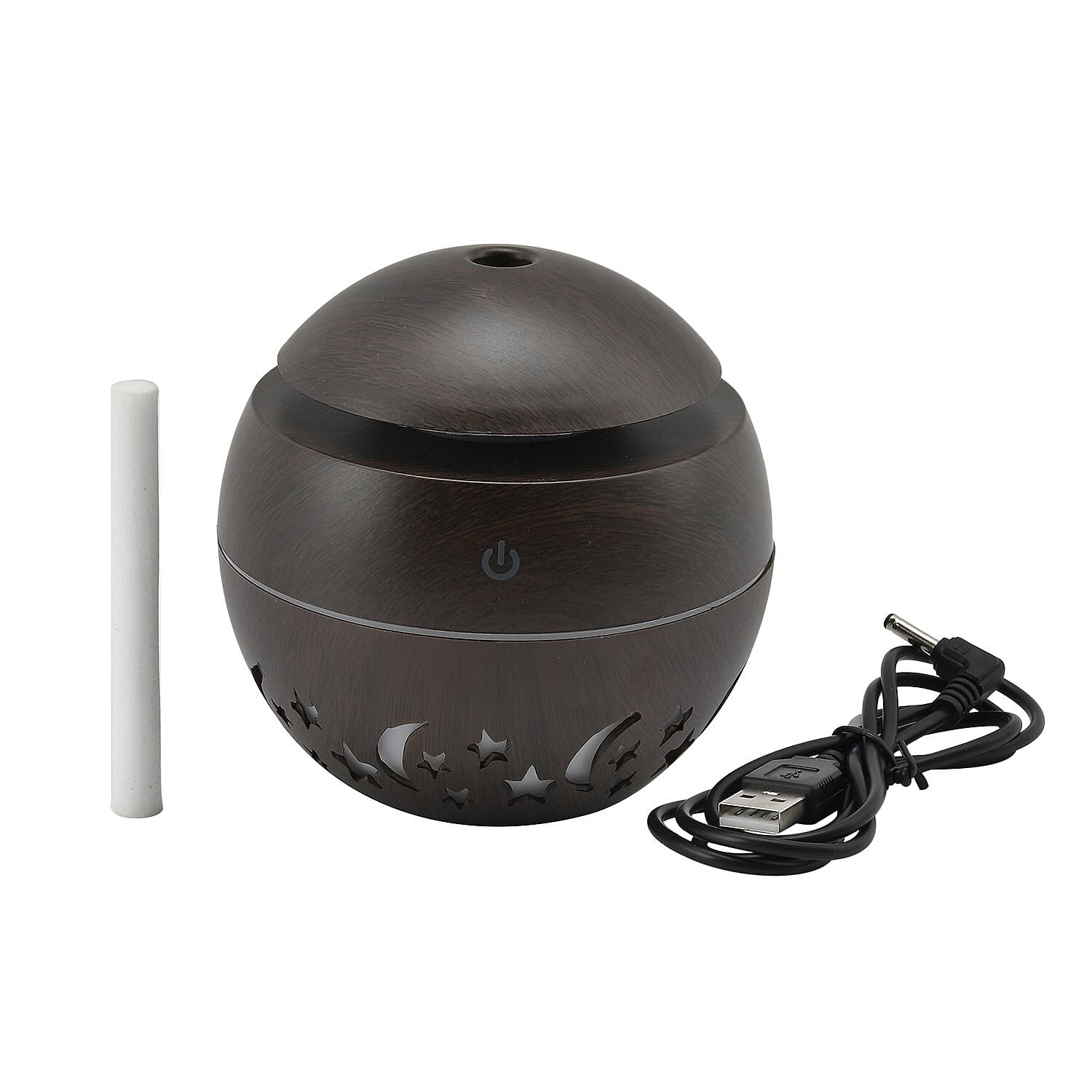 Ultrasonic Aroma Humidifier with LED Light (Size 10x9 cm) - Dark Brown 7479740 0