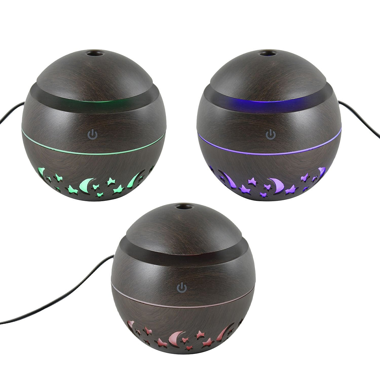 Ultrasonic Aroma Humidifier with LED Light (Size 10x9 cm) - Dark Brown 7479740 3