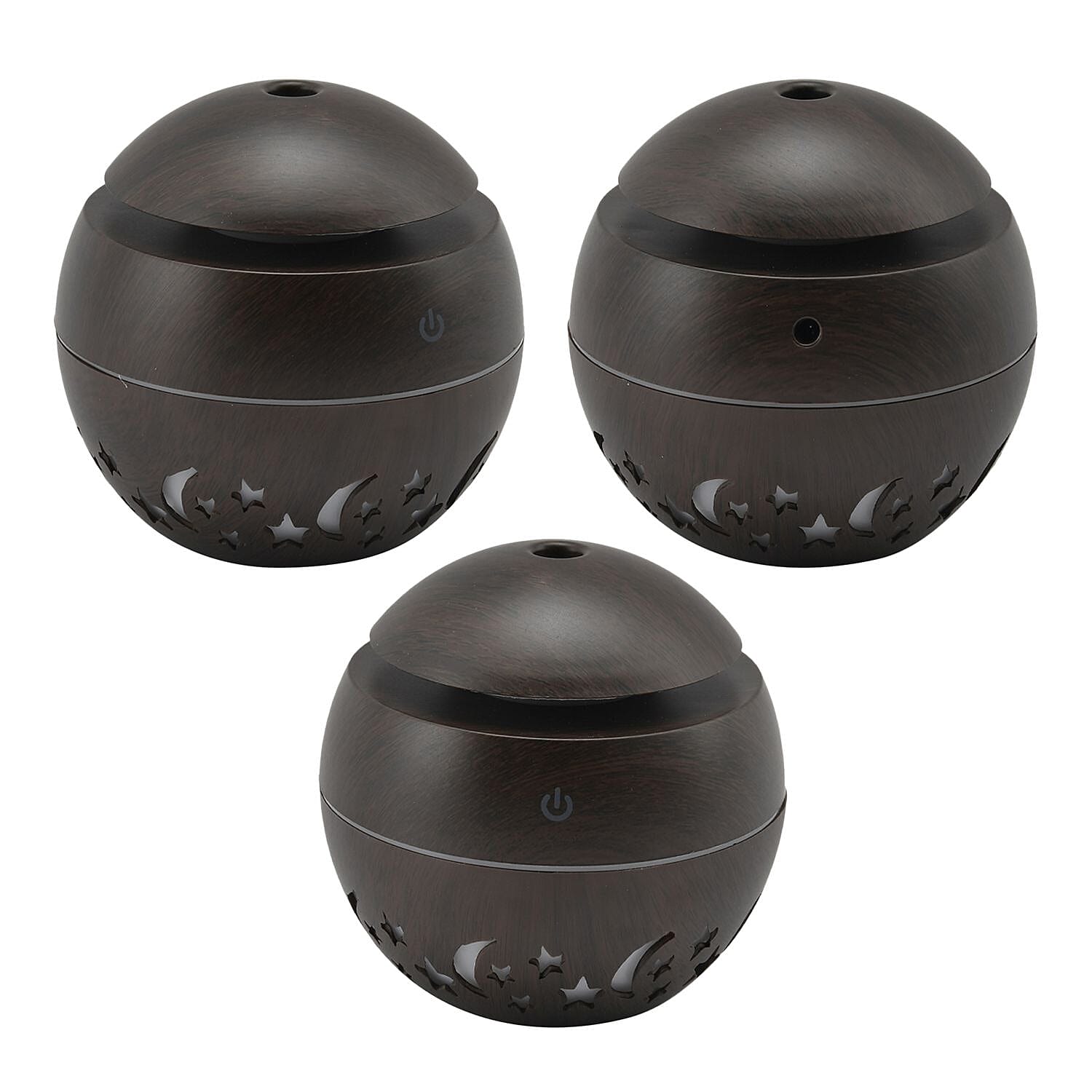 Ultrasonic Aroma Humidifier with LED Light (Size 10x9 cm) - Dark Brown 7479740 4