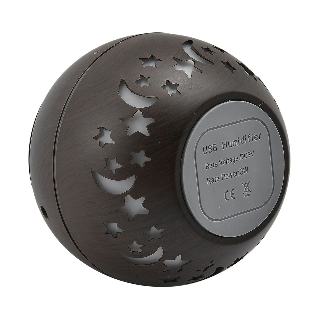Ultrasonic Aroma Humidifier with LED Light (Size 10x9 cm) - Dark Brown 7479740 6