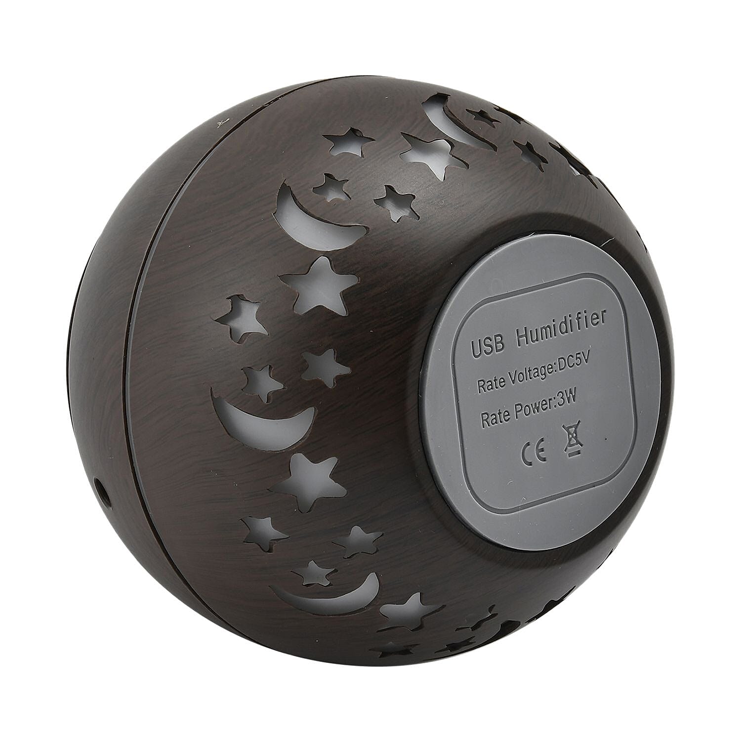 Ultrasonic Aroma Humidifier with LED Light (Size 10x9 cm) - Dark Brown 7479740 6