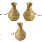 Ultrasonic Aroma Humidifier with LED Light (Size 14x10 cm) - Light Brown