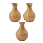 Ultrasonic Aroma Humidifier with LED Light (Size 14x10 cm) - Light Brown