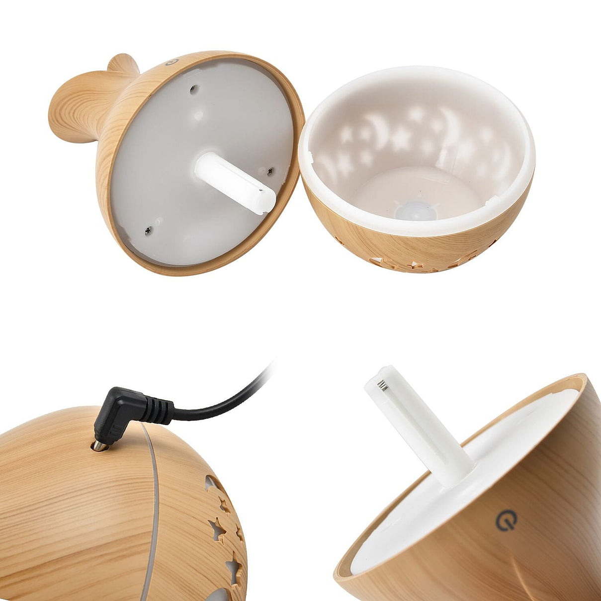 Ultrasonic Aroma Humidifier with LED Light (Size 14x15 cm) - Light Brown 7479605 6