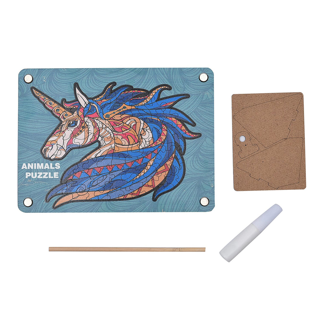 Unicorn Wooden Jigsaw Puzzles A5 (Size 14x10 Cm)
