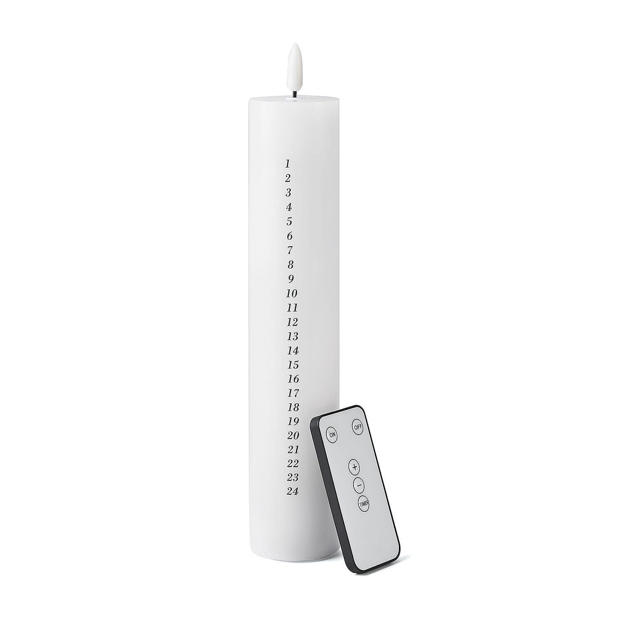 Unique Christmas Calender Candle with Remote Control - 25 LED Warm Lights 2xAA Battery (Not Inc.) 7598979 0
