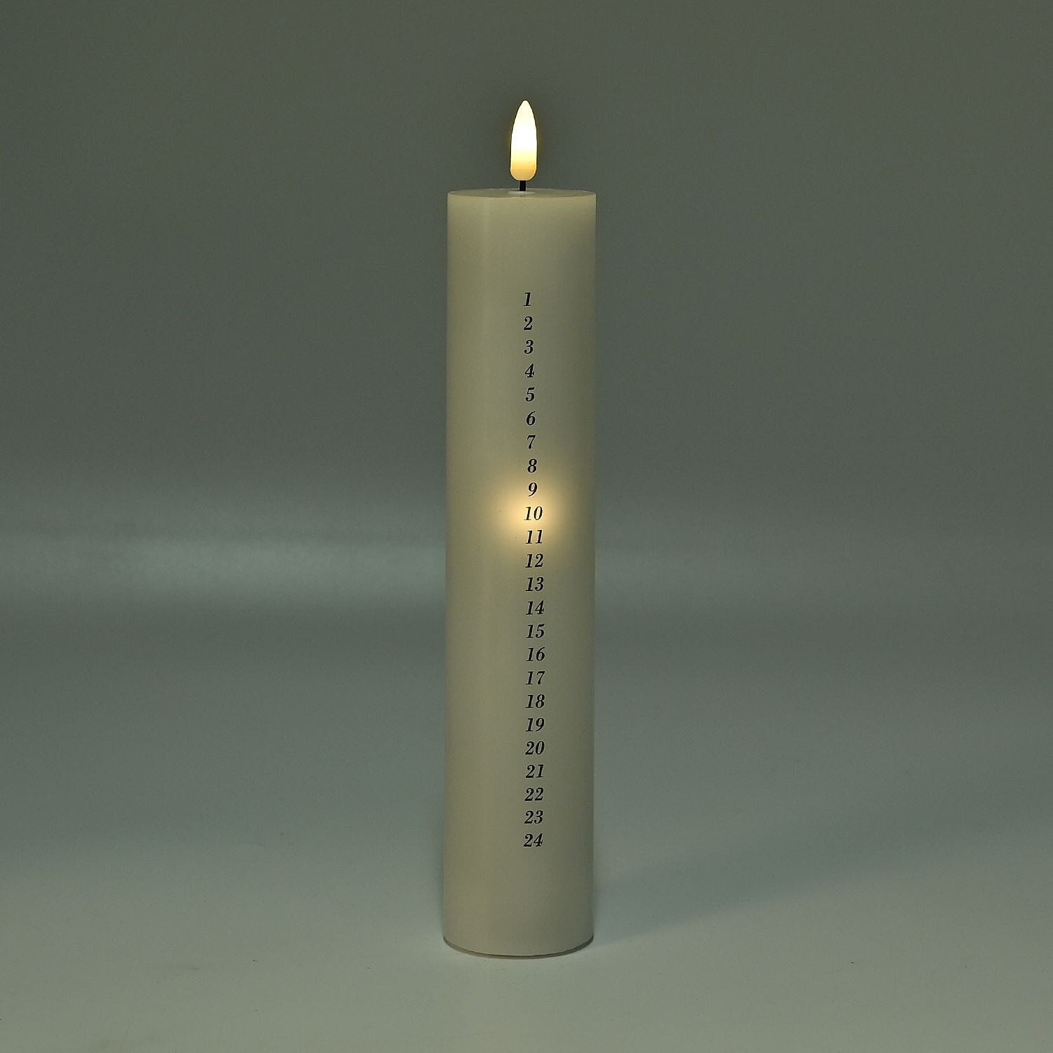 Unique Christmas Calender Candle with Remote Control - 25 LED Warm Lights 2xAA Battery (Not Inc.) 7598979 2