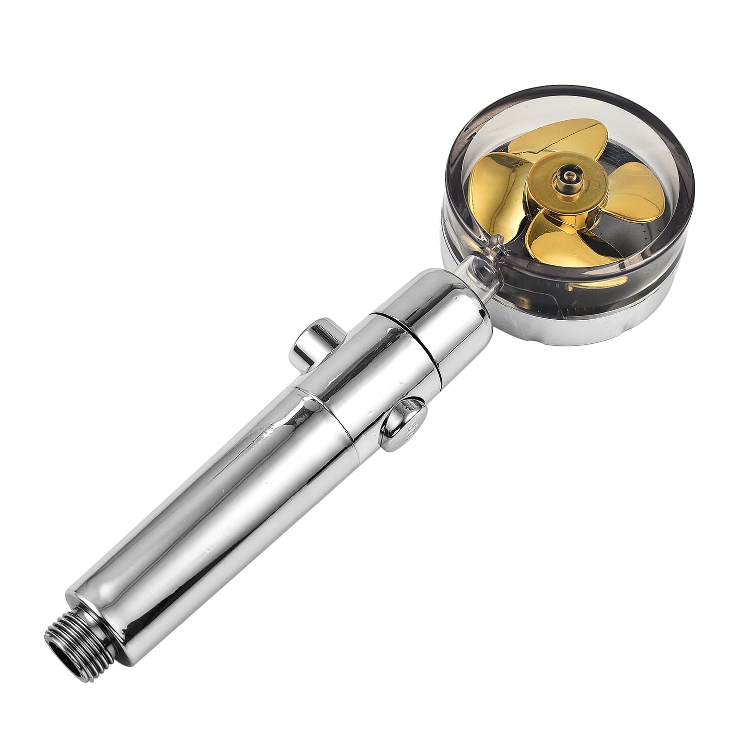Universal Handheld Shower Head with Turbo Fan-Pause Switch-360 degree Rotating -Golden 7654019 0