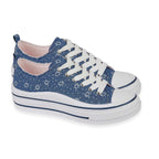Urban Jacks Ladies Daisie Canvas Denim Casual Shoe (Size 4) - Light Blue