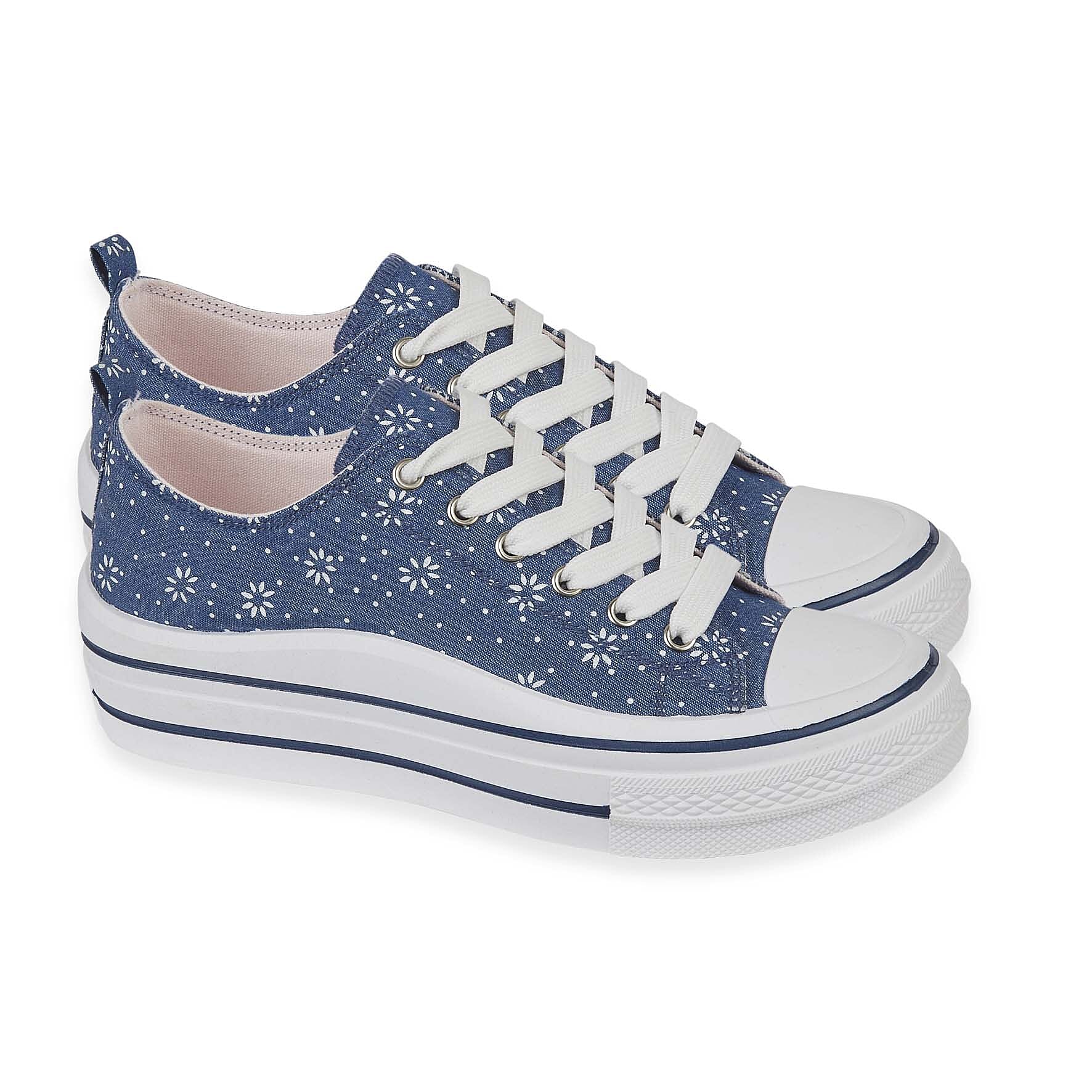 Urban Jacks Ladies Daisie Lace-Up Floral Printed Canvas 8067242 0