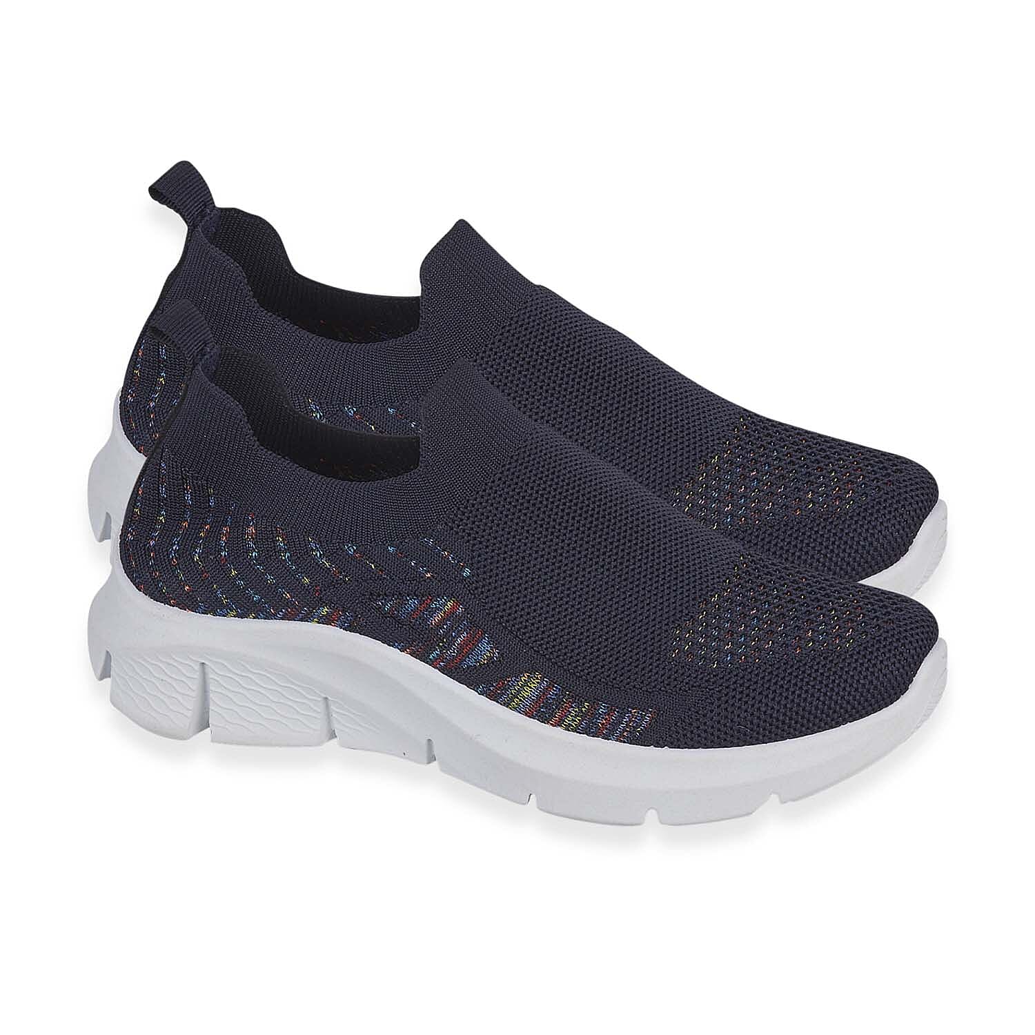 Urban Jacks Ladies Fly Knit Easy Slip-On Shoe (Size - 4) - Navy 8067172 0
