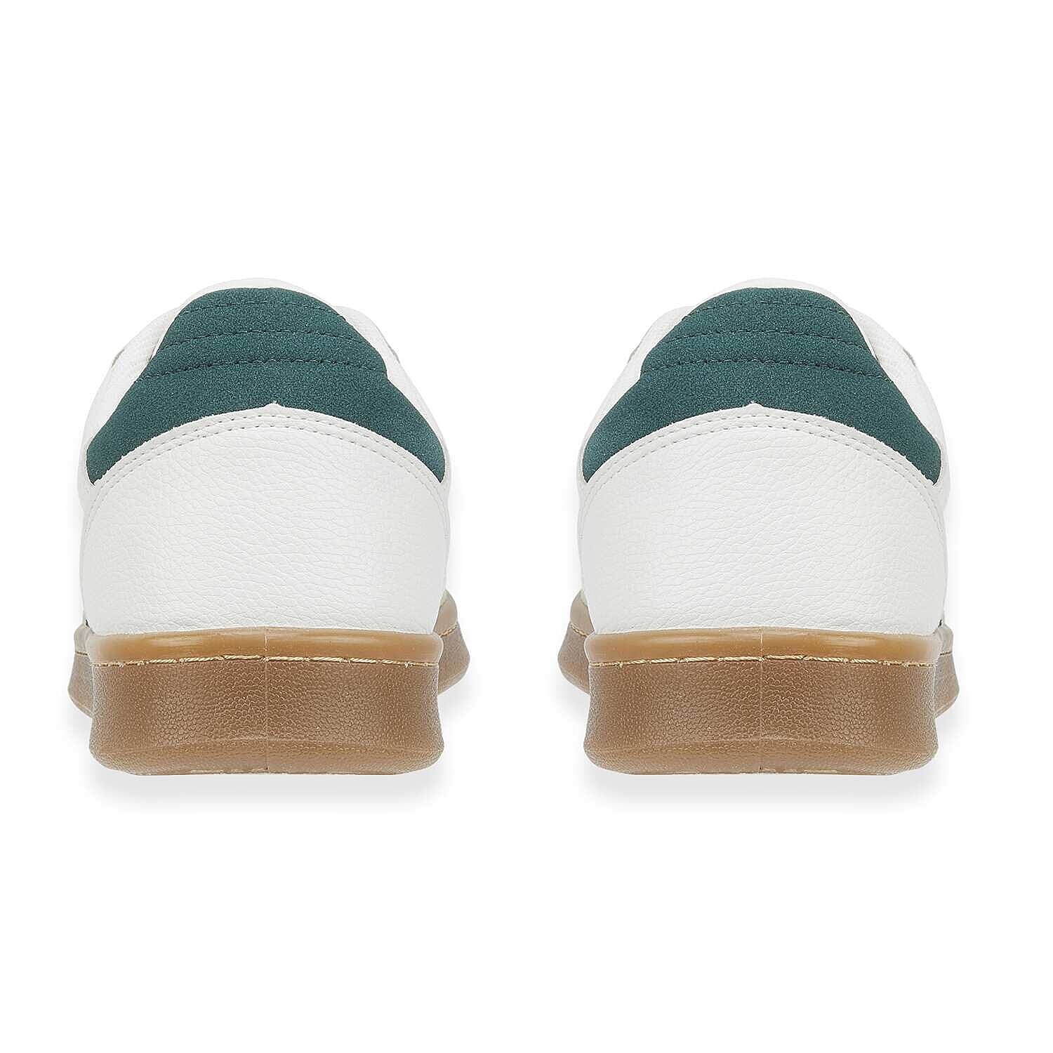 Urban Jacks Mens Flash Casual Lace-up Trainers (Size 10) - White - Green 7988691 2