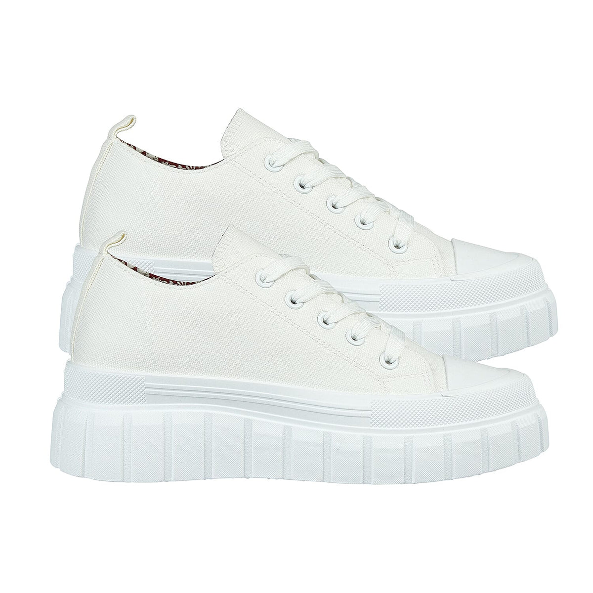 Urban Jacks Ladies CHICAGO Lace Up Canvas On Chunky Cleated Sole 7830558 1