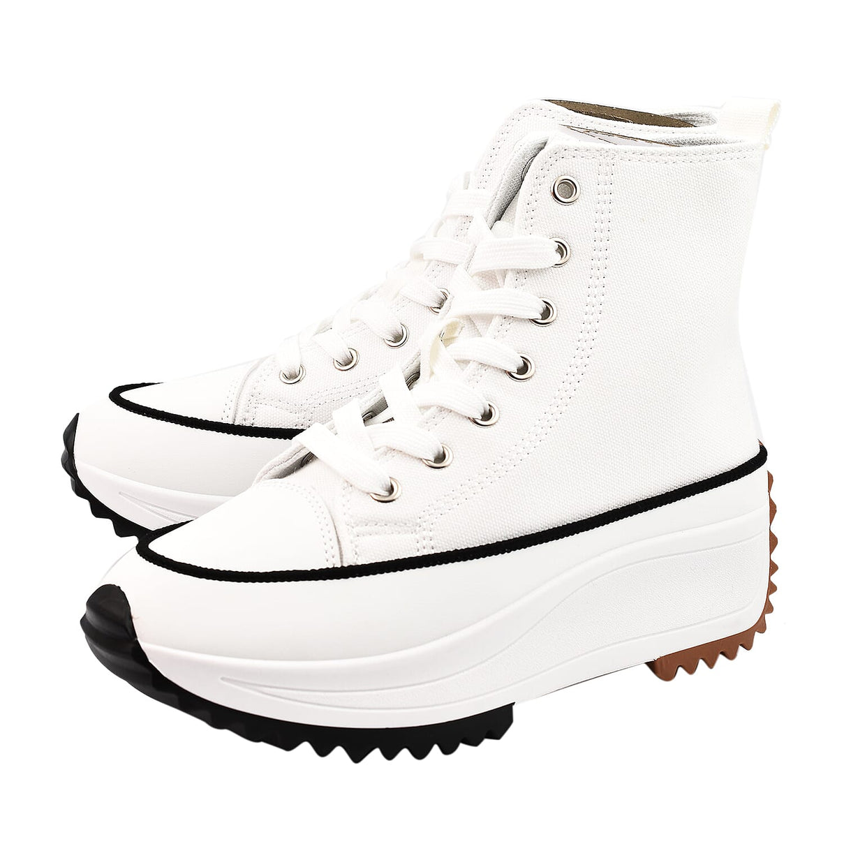 Canvas Chunky Sole High-Top Trainers - Sienna 7849358 0