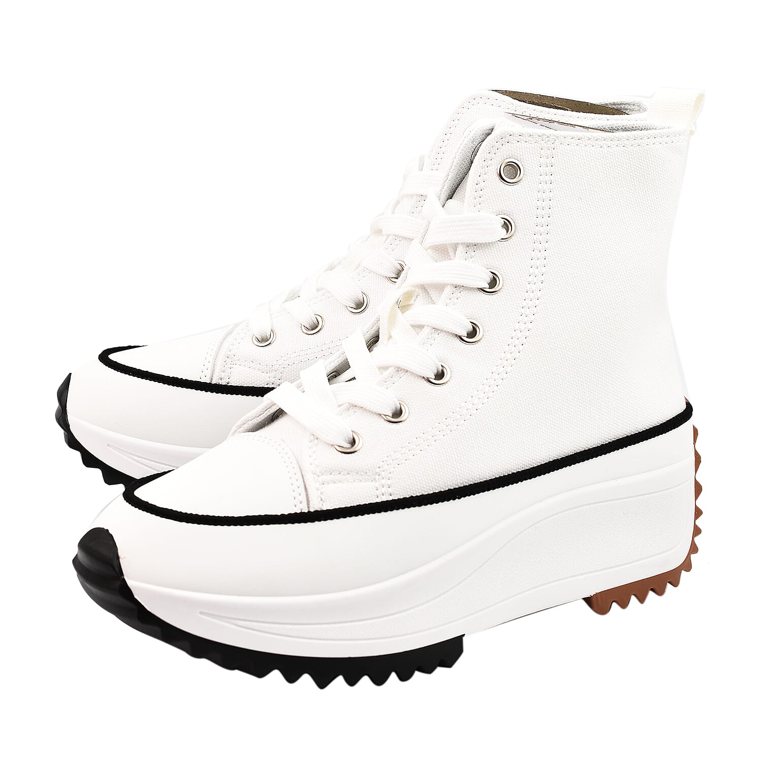 Canvas Chunky Sole High-Top Trainers - Sienna 7849358 0