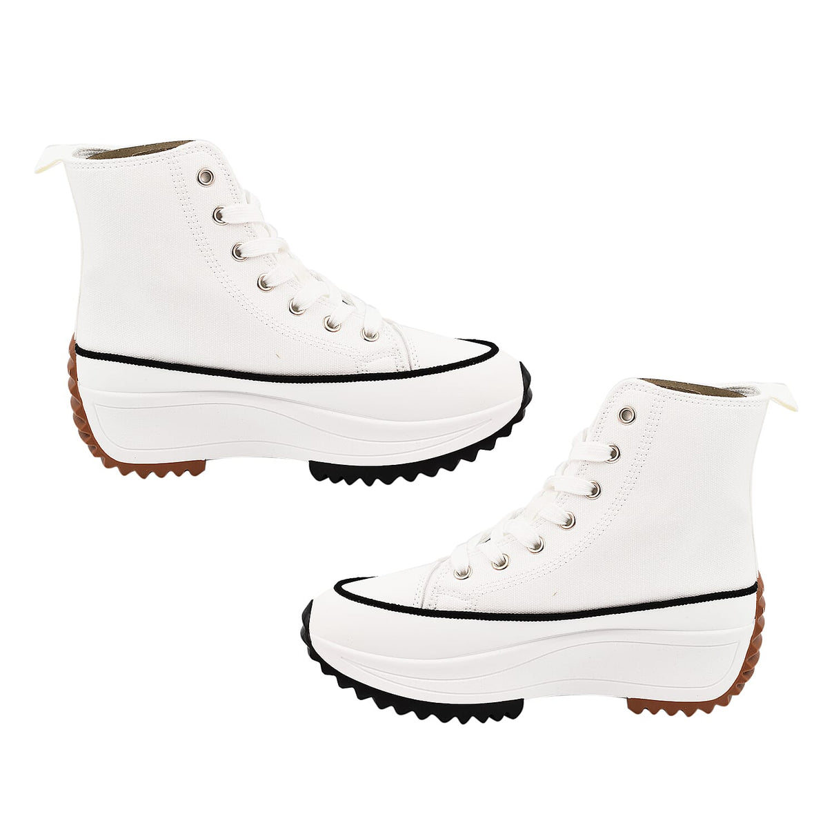 Canvas Chunky Sole High-Top Trainers - Sienna 7849358 1