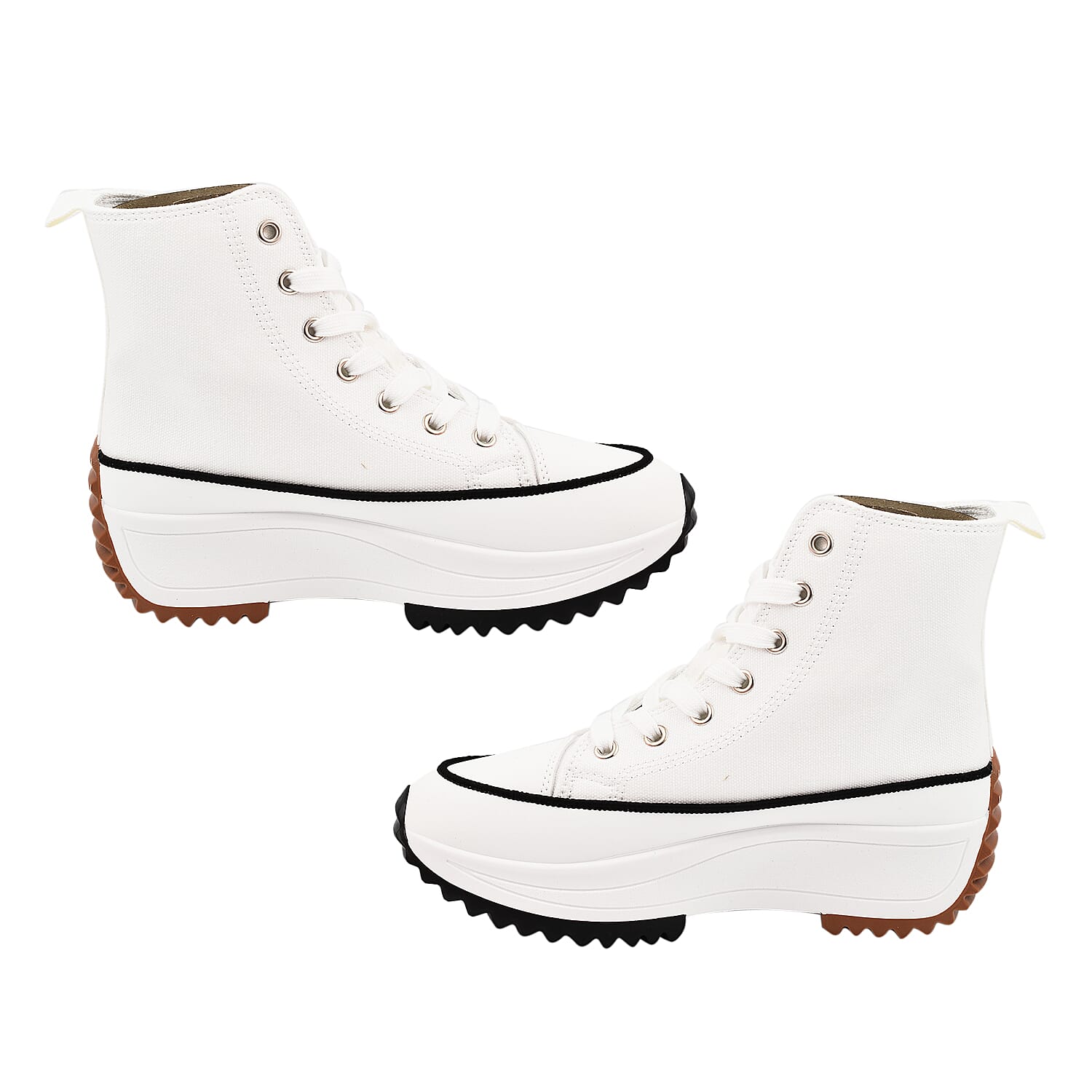 Canvas Chunky Sole High-Top Trainers - Sienna 7849358 1