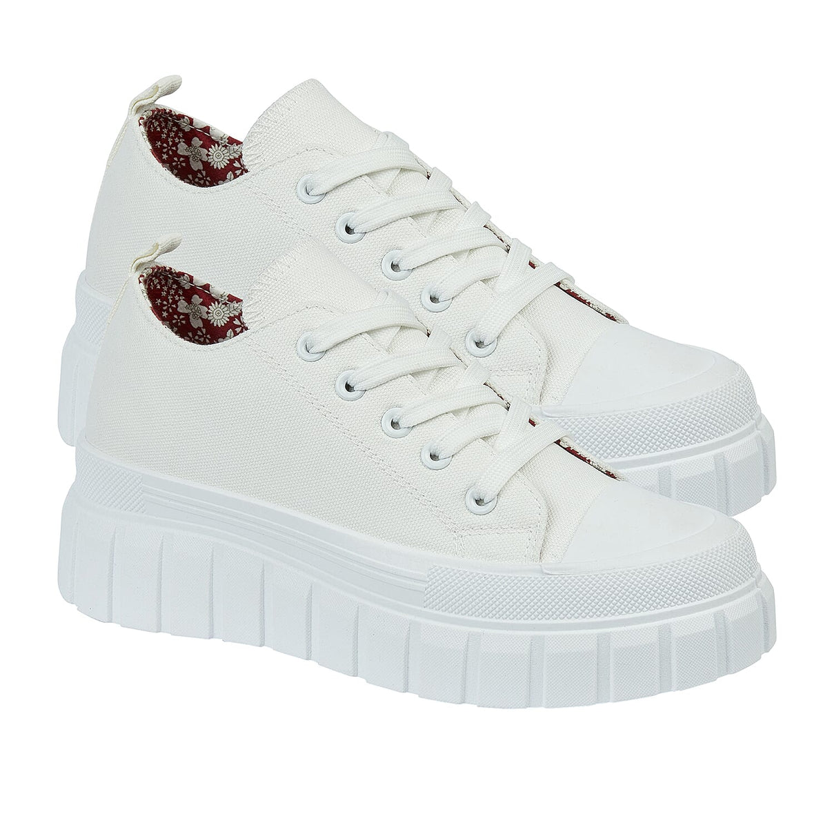 Urban Jacks Ladies CHICAGO Lace Up Canvas On Chunky Cleated Sole 7830568 0