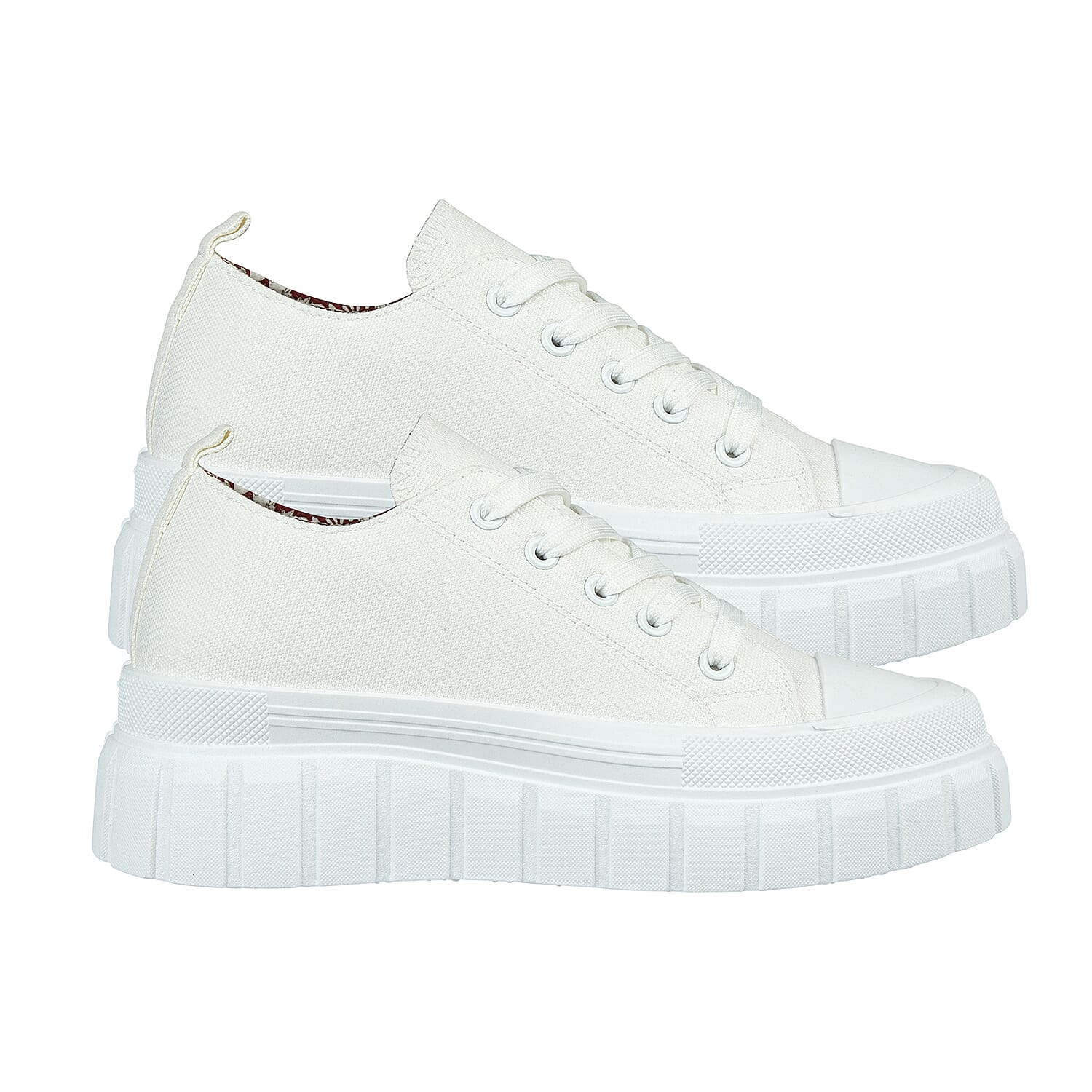Urban Jacks Ladies CHICAGO Lace Up Canvas On Chunky Cleated Sole 7830568 1