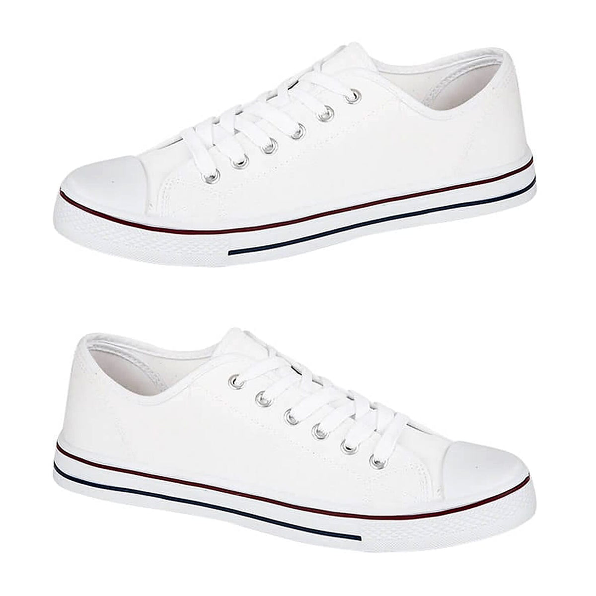 Urban Jacks BALTIMORE Mens Canvas Lace Up Shoe (Size 10) - White 7844807 0