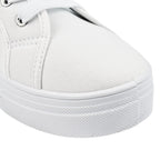 Urban Jacks Montclair Womens Canvas Lace-Up Shoe (Size 3) - White