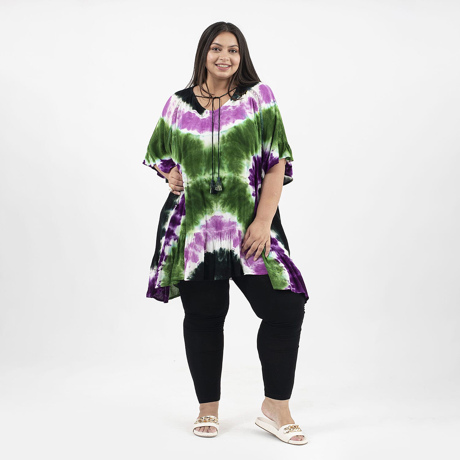 TAMSY Tie Dye Kaftan  - Purple 7012731 0
