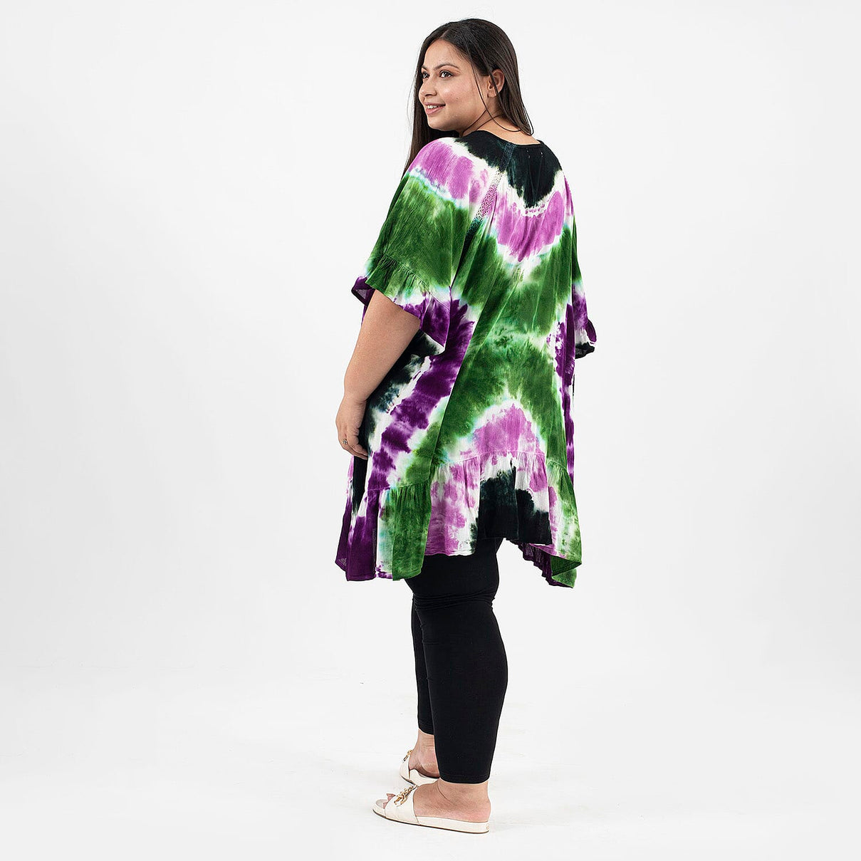 TAMSY Tie Dye Kaftan  - Purple 7012731 2