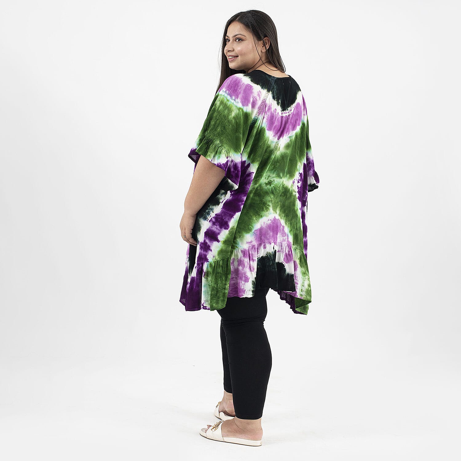 TAMSY Tie Dye Kaftan  - Purple 7012731 2