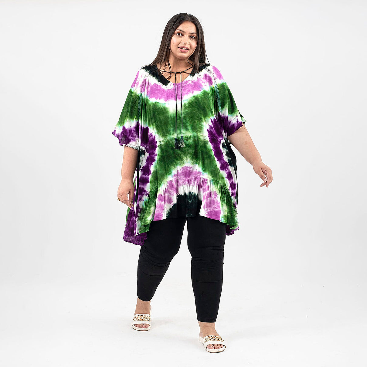 TAMSY Tie Dye Kaftan  - Purple 7012731 3