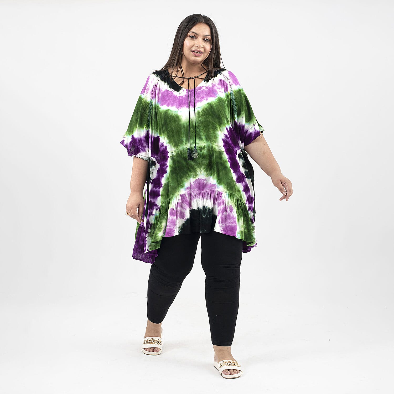 TAMSY Tie Dye Kaftan  - Purple 7012731 3