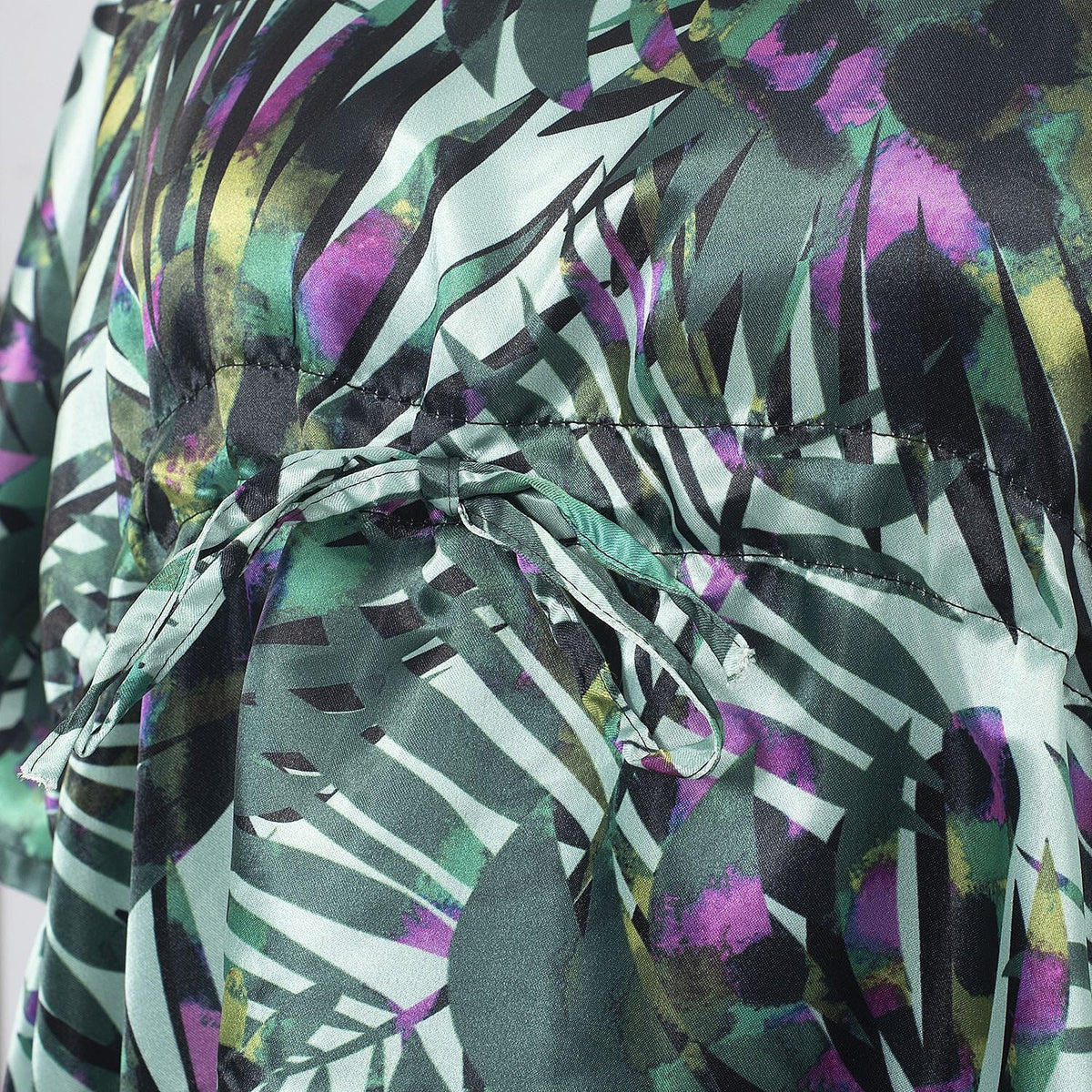 Tamsy V-neck Tropical Print Short Kaftan V32614613 4
