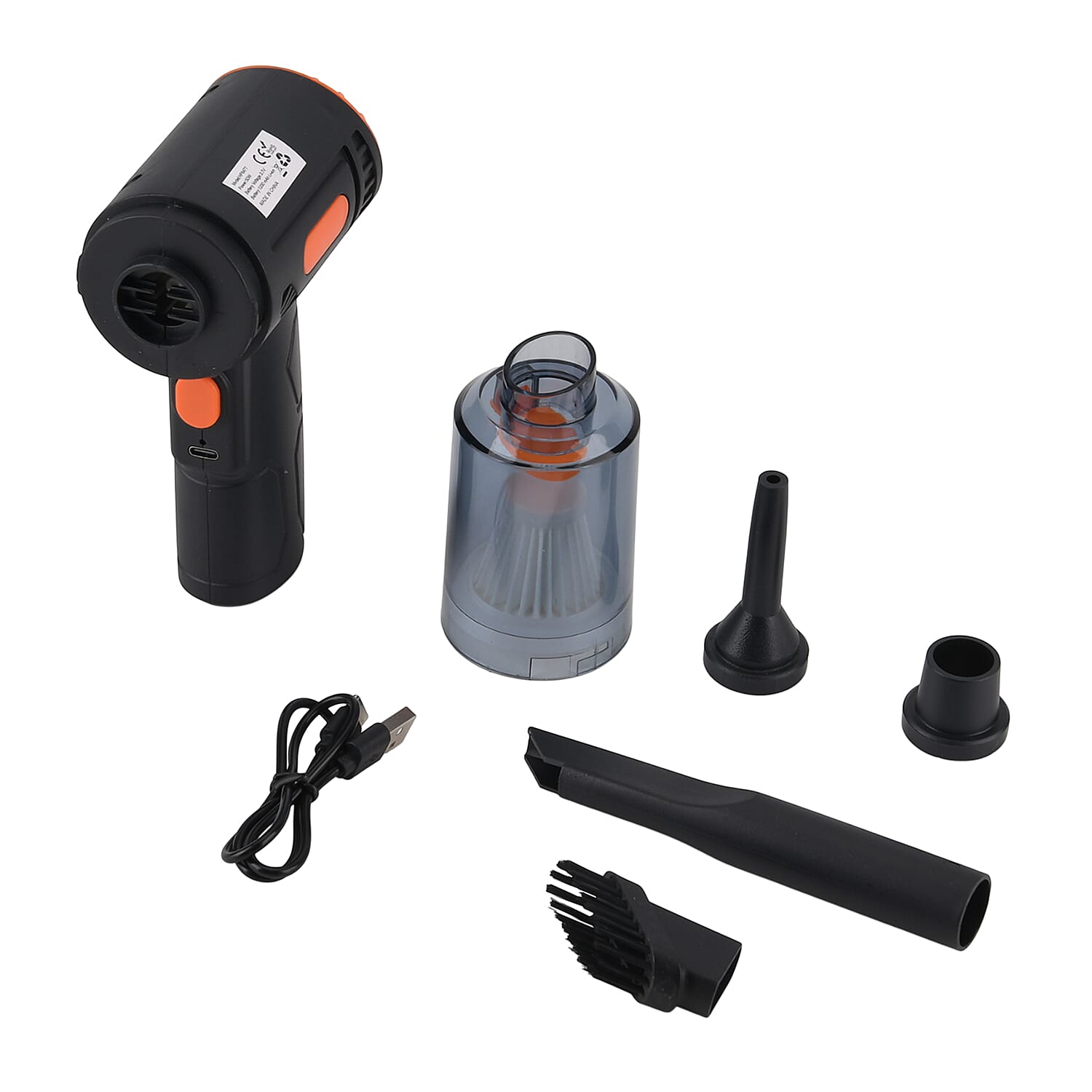 Mini Cordless Vacuum Cleaner - Suction &amp; Blower With 4 attachments, USB--C Charger 8370038 8