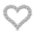 Valentines Day Special - Luxuriant Diamond Lab Grown Diamond (SI-GH) Heart Pendant in Vermeil Yellow Gold Plated Sterling Silver 0.56 Ct.