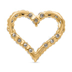Valentines Day Special - Luxuriant Diamond Lab Grown Diamond (SI-GH) Heart Pendant in Vermeil Yellow Gold Plated Sterling Silver 0.56 Ct.