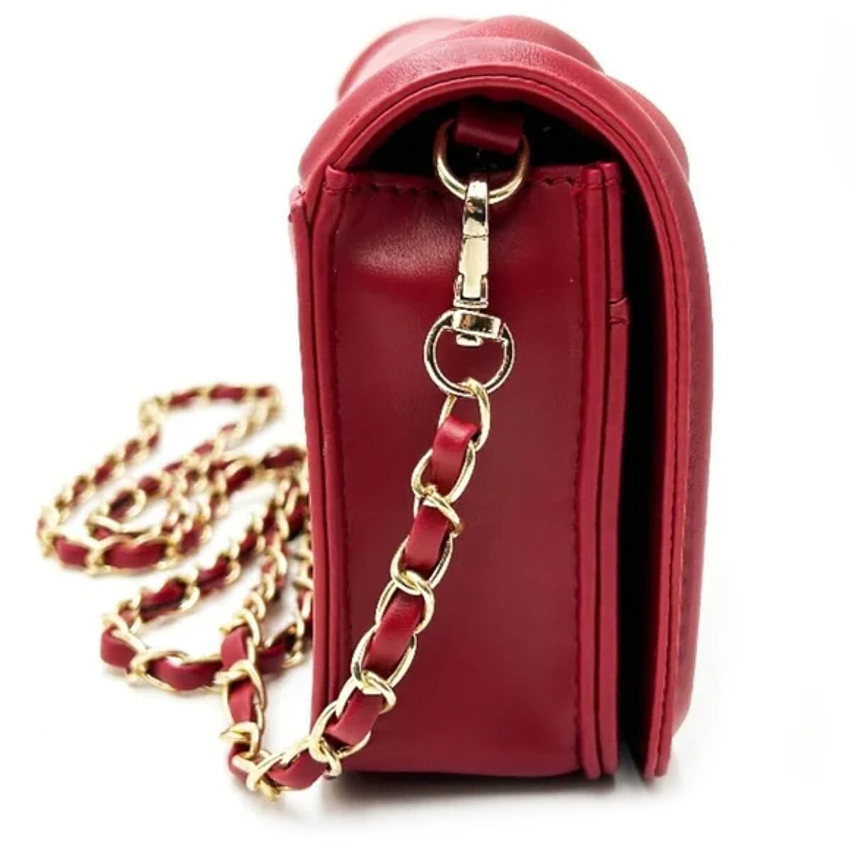 Valentino Orlandi Crossbody Bag with Gold-Tone VO Lock - Chain Strap - Red 8236200 1