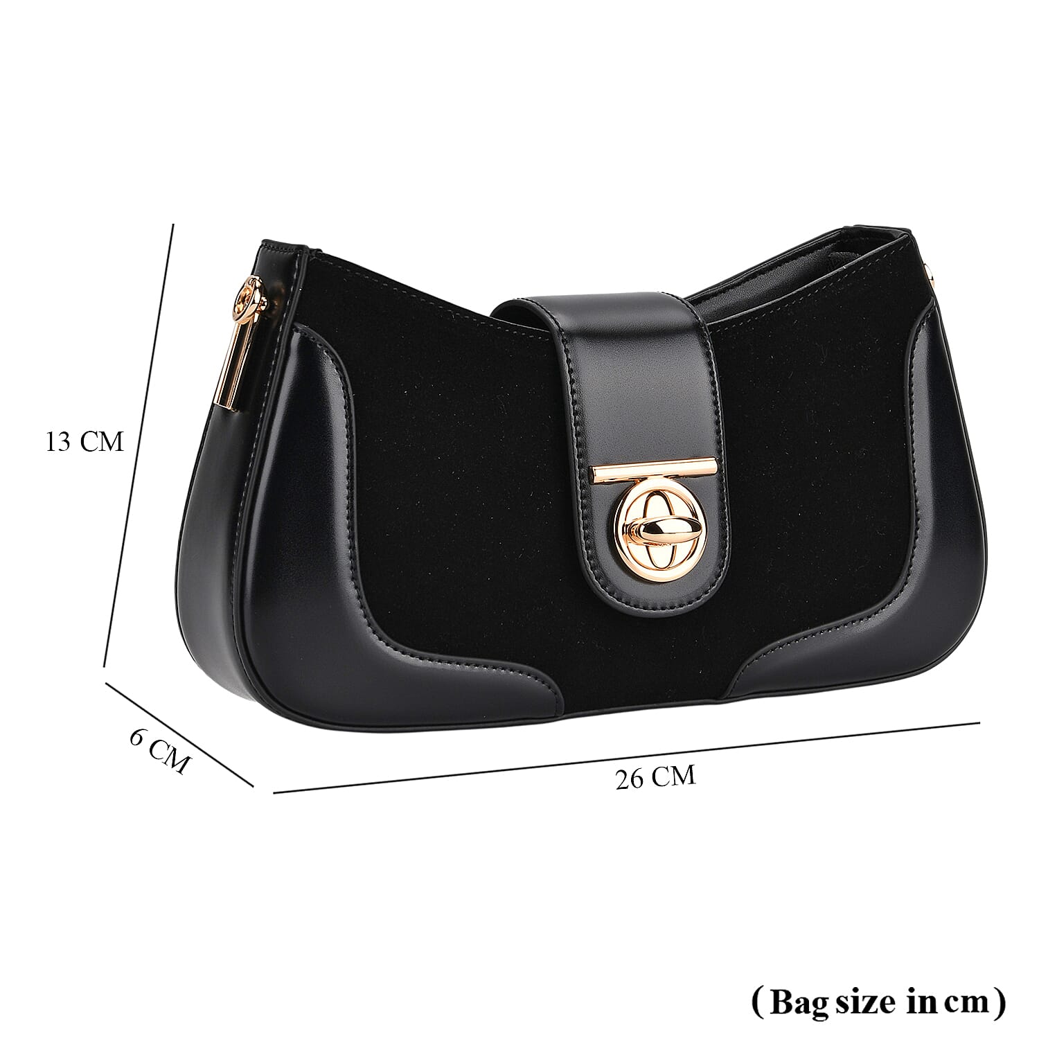 THE EPITOME OF LUXURY - Valisseire 100% Genuine Exquisite Leather Baguette Style Crossbody Bag - Black 8255429 6
